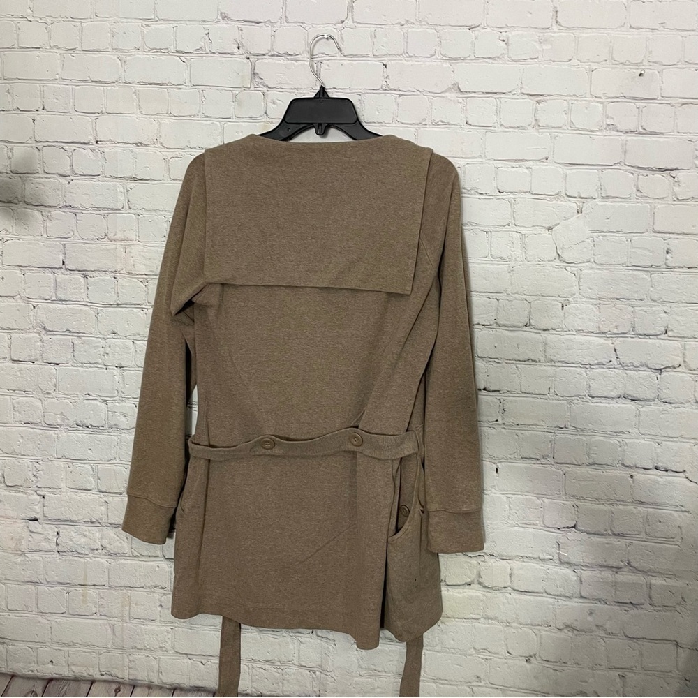 Gap Body Khaki Long Sleeve Bath Robe Size Small - Picture 2 of 9